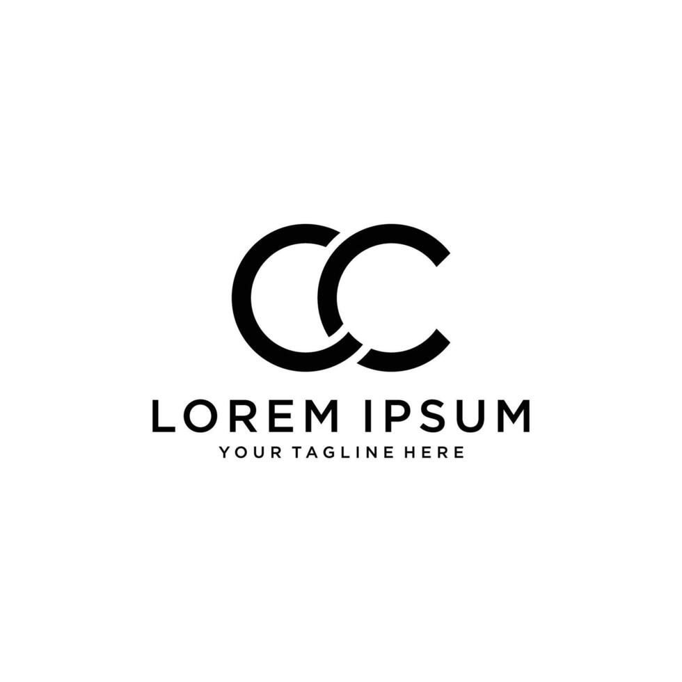 Initial CC Letter Logo Design Template. Monogram and Creative Alphabet CC Letters icon Illustration. vector