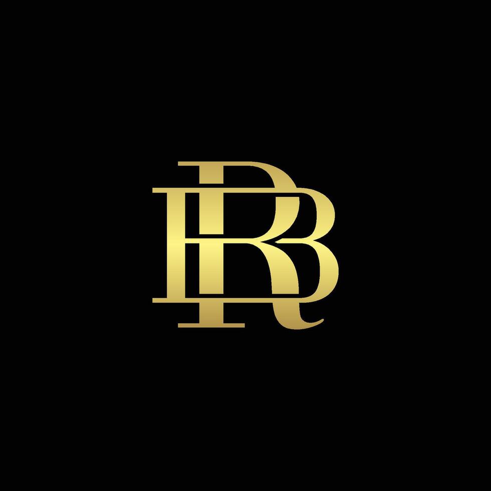 BR or RB Letter Initial Logo Design, Template vector