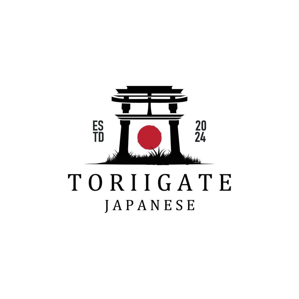 Torii Gate Logo Illustration vector