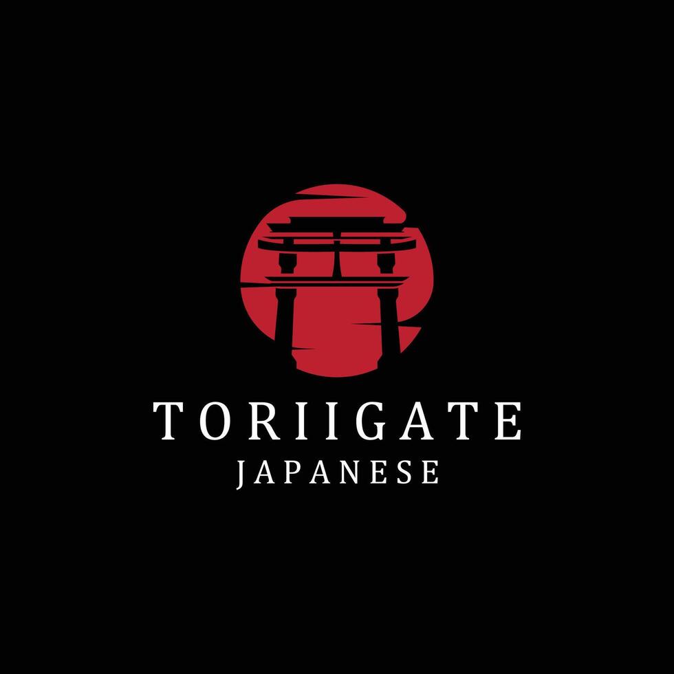 Torii Gate Logo Minimalist vector