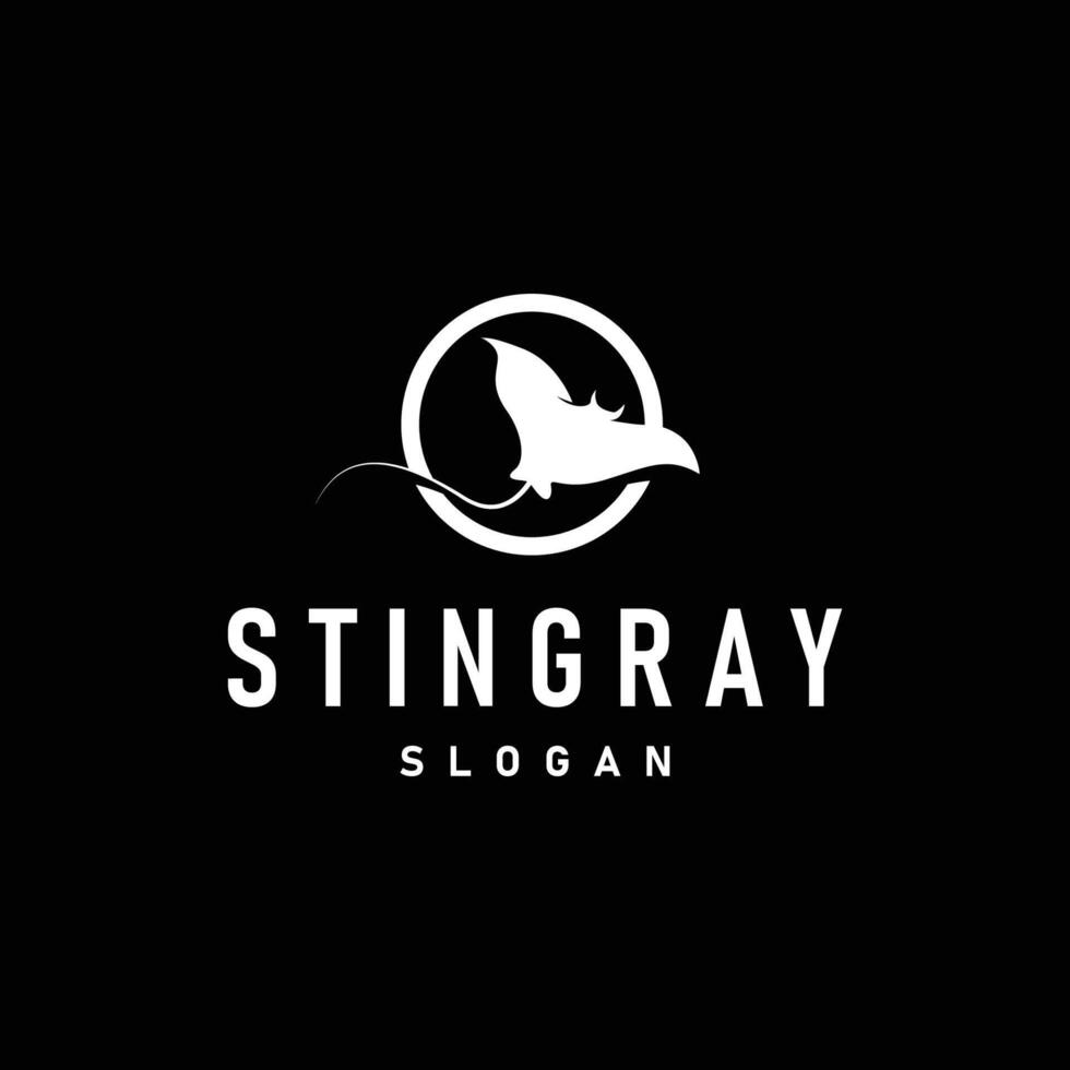 Stingray manta logo design illustration vector