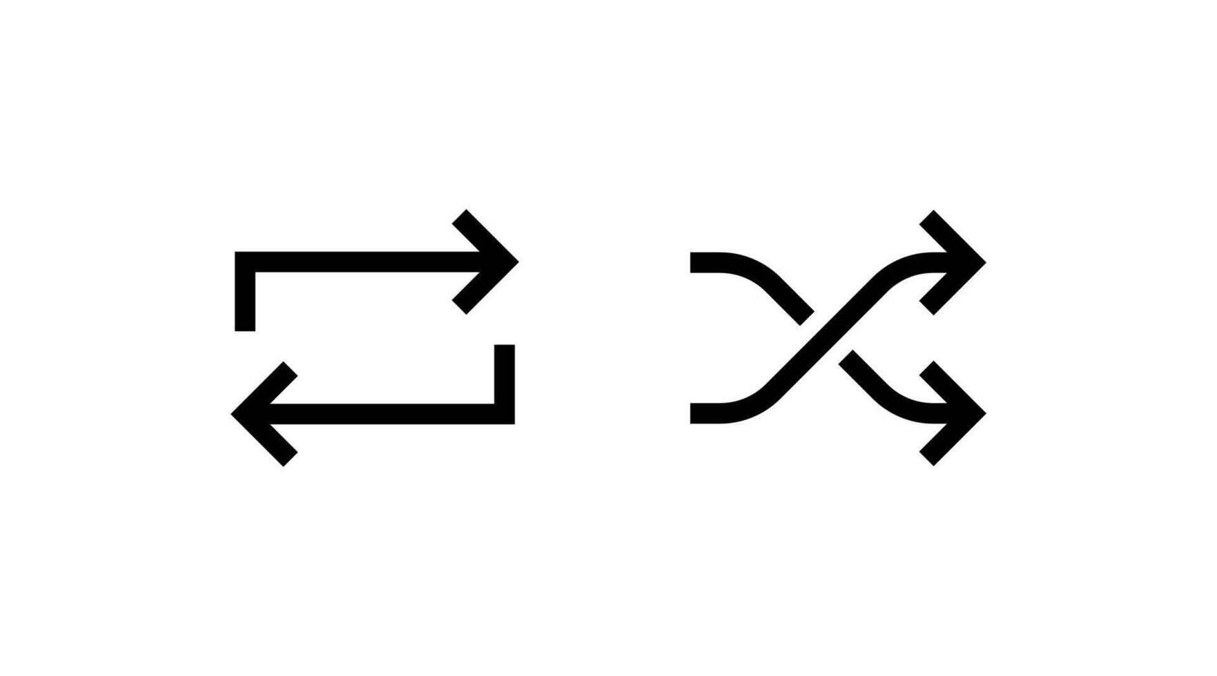 loop and shuffle icon symbol vector