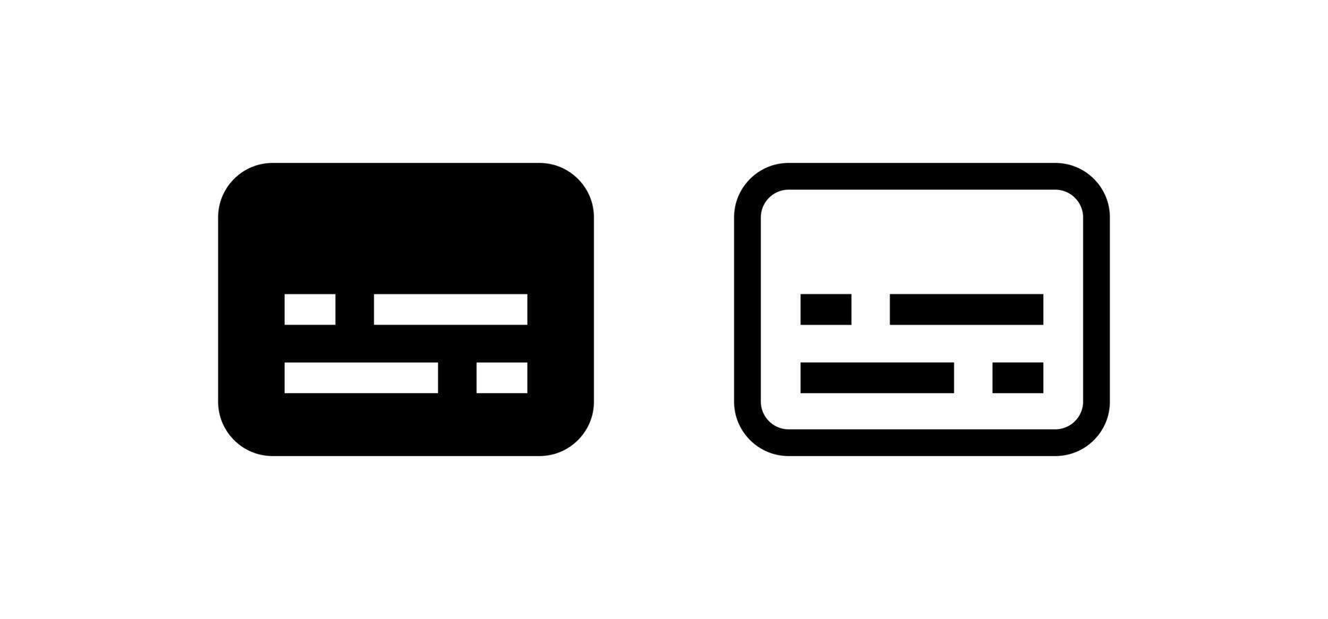 Subtitle icon line and glyph icons style vector