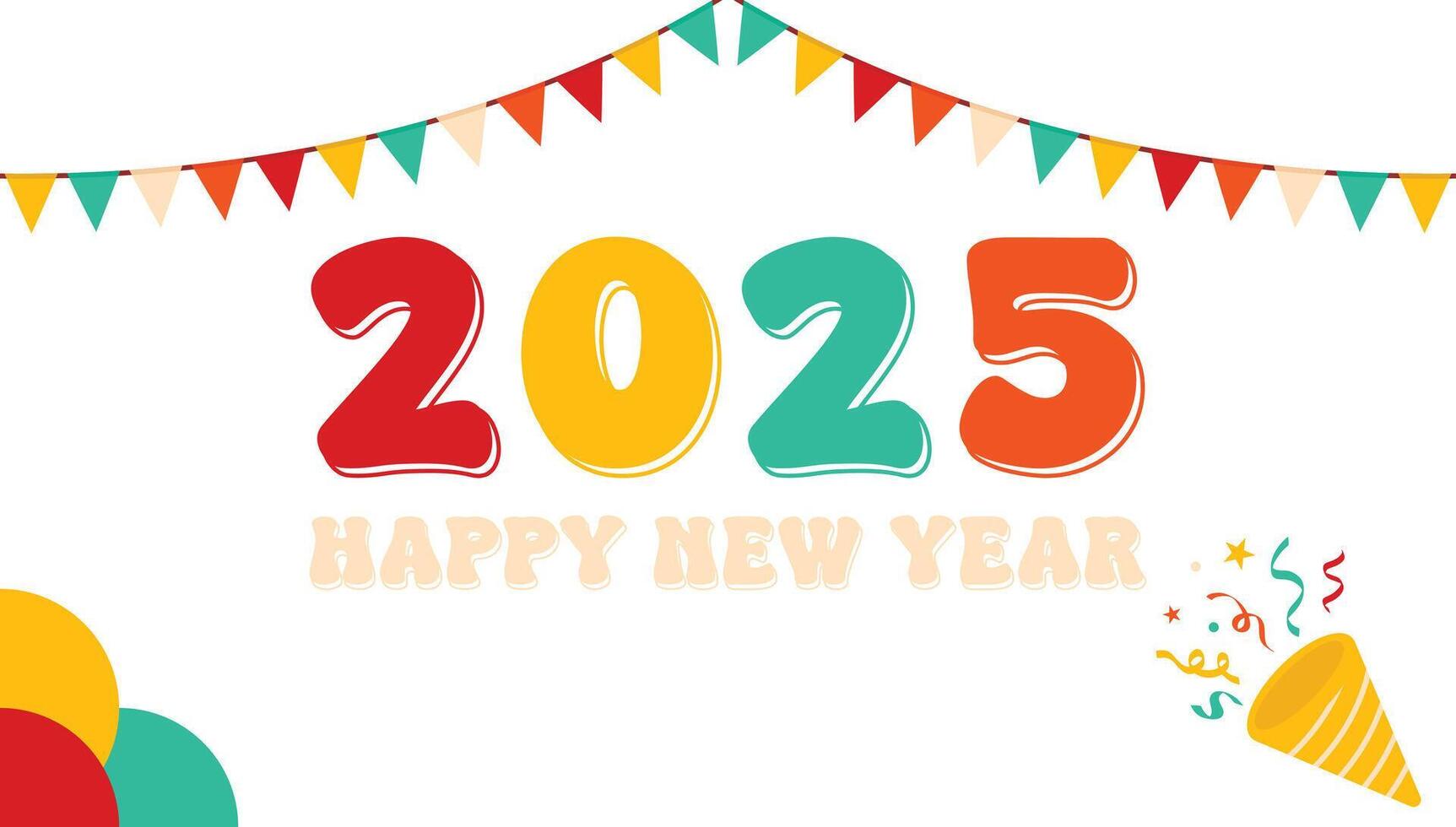 happy new year 2025 background banner poster concept design template vector
