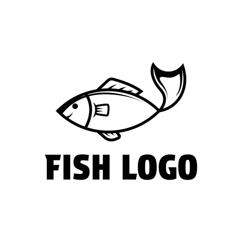 fish logo sea food restaurant concept idea vector