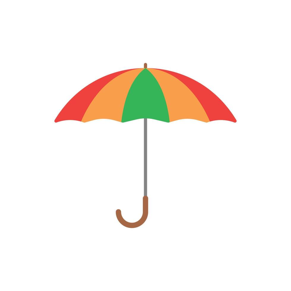 umberella rainbow flat icon design template vector