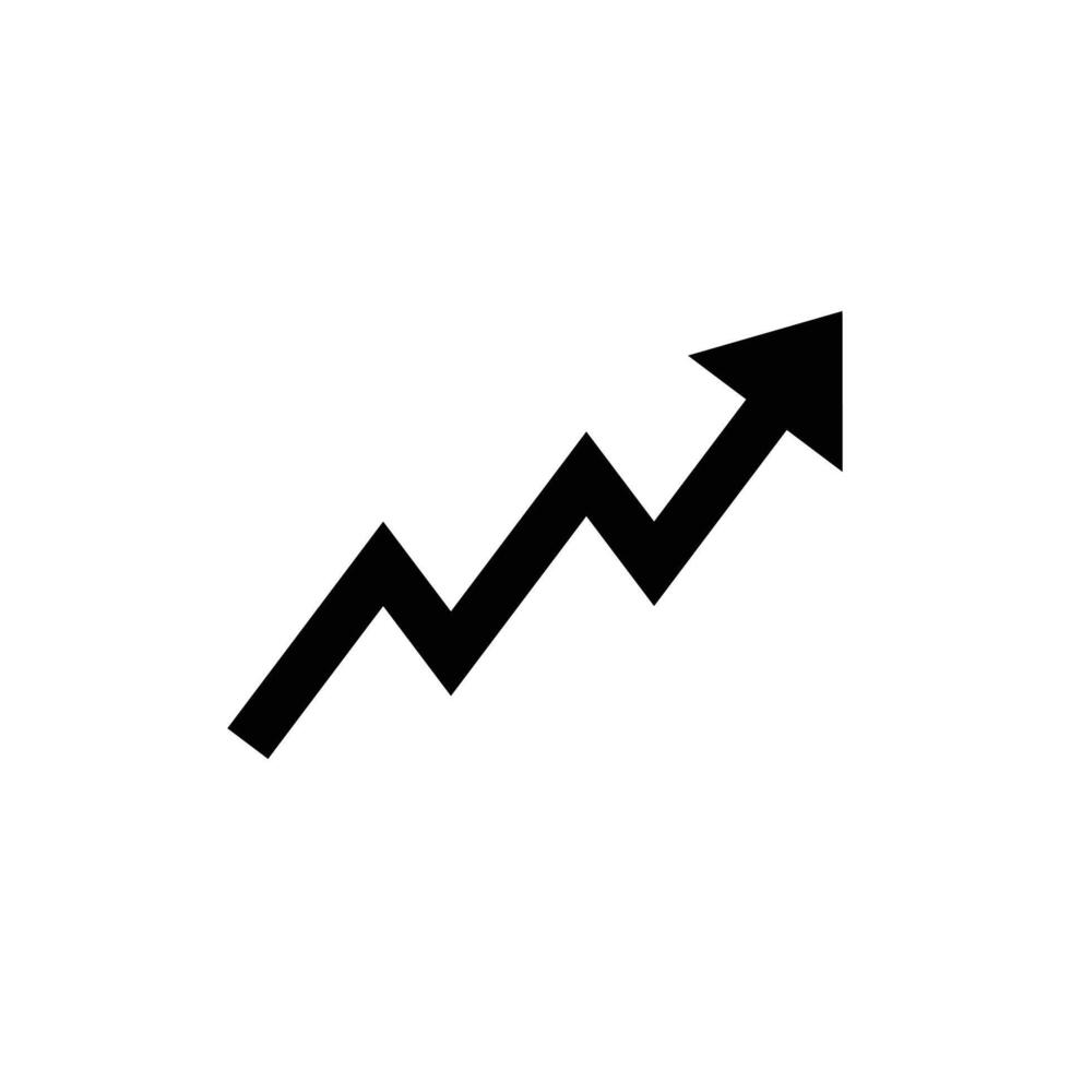 arrow trend up icon design template vector