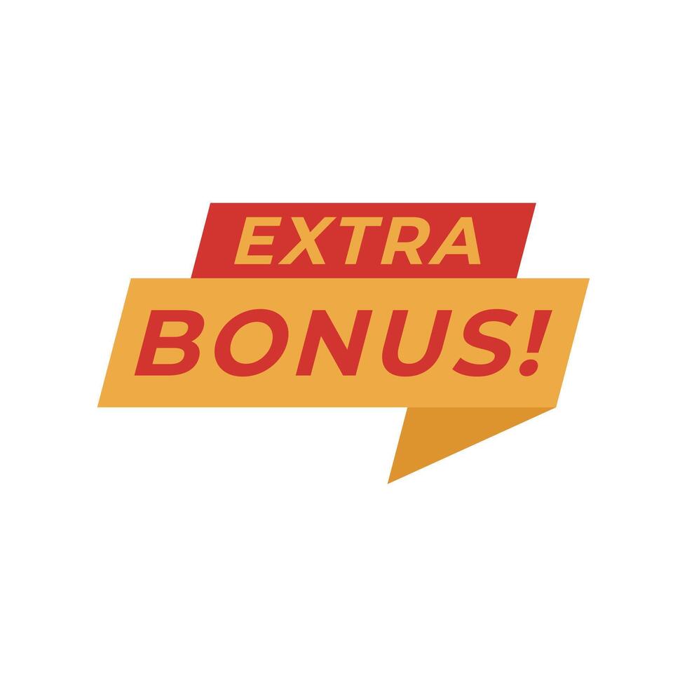 extra bonus gift design template with ribbon vector
