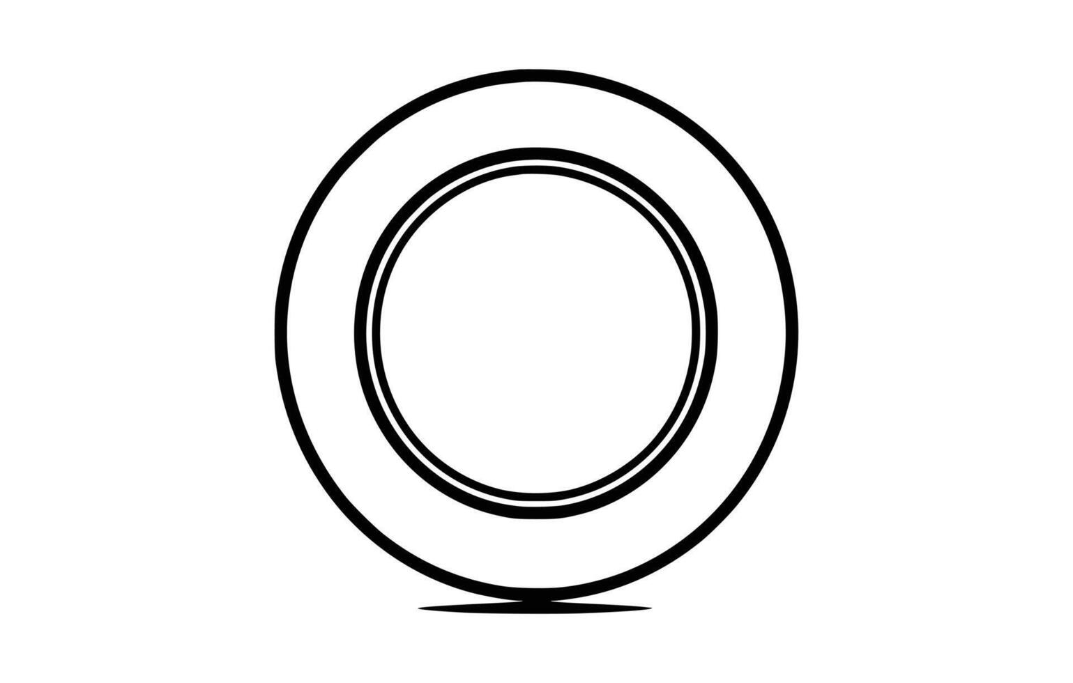 Plate icon illustration isolated on white background. vector