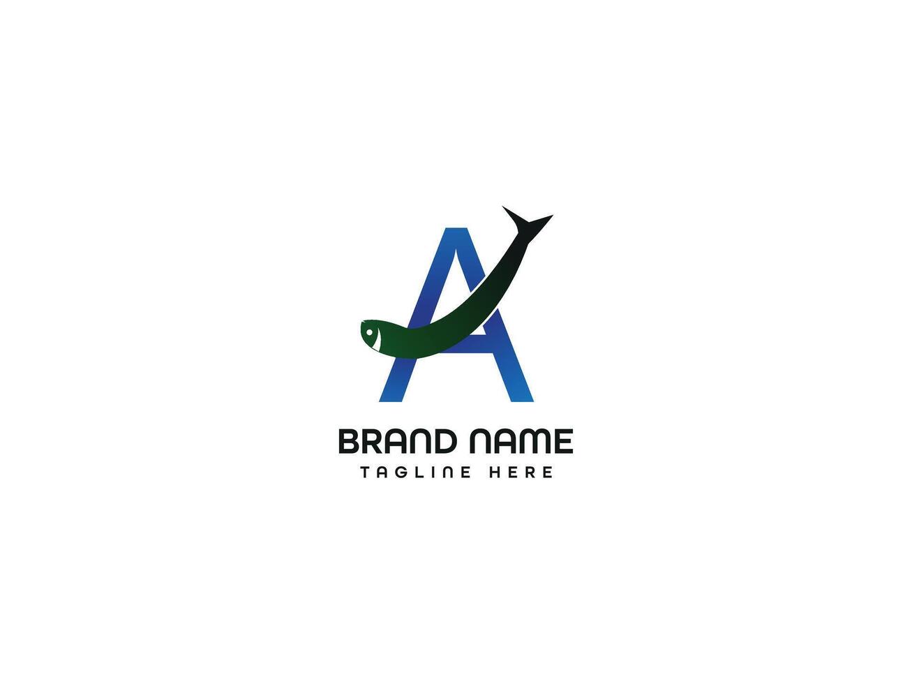 a fish art logo for a brand vector