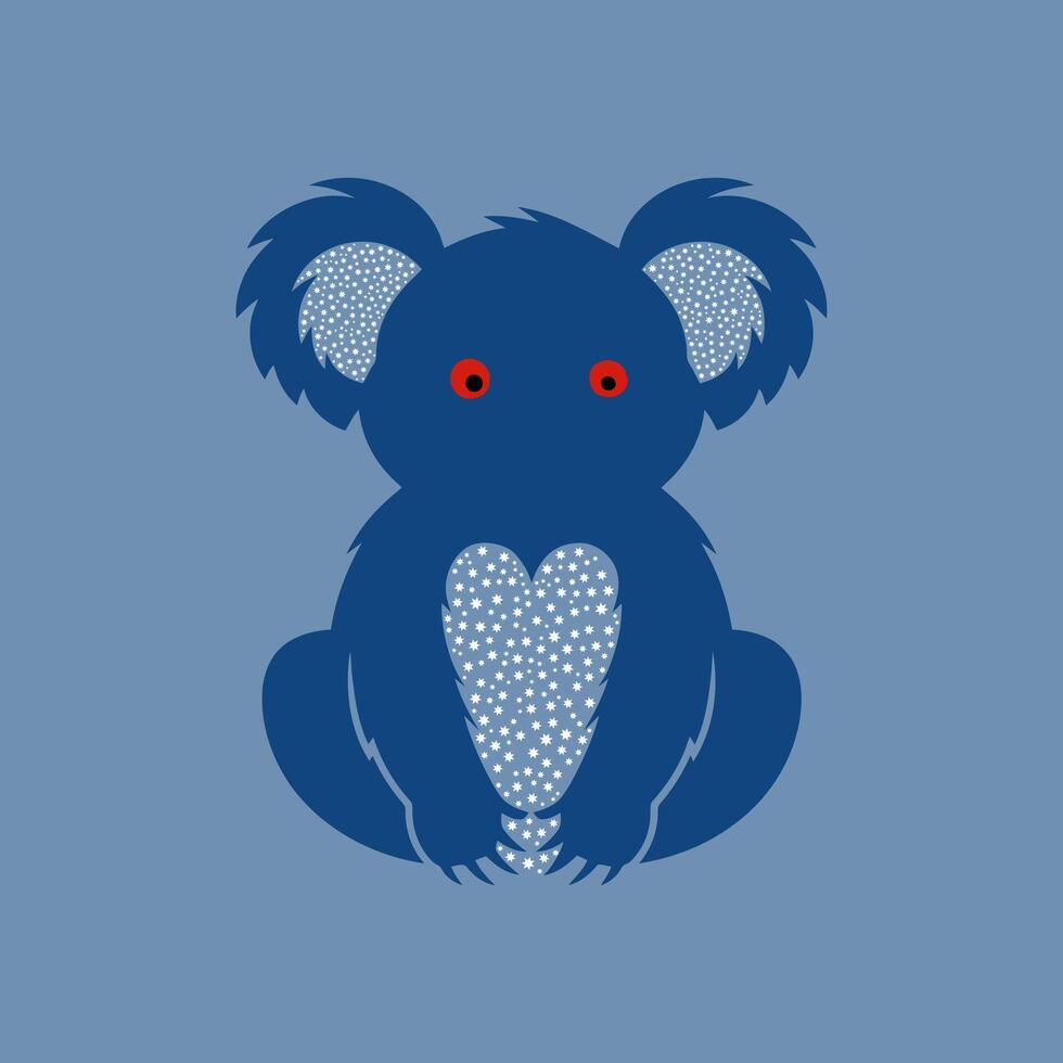 Cute Koala Vibe On Australian Day vector