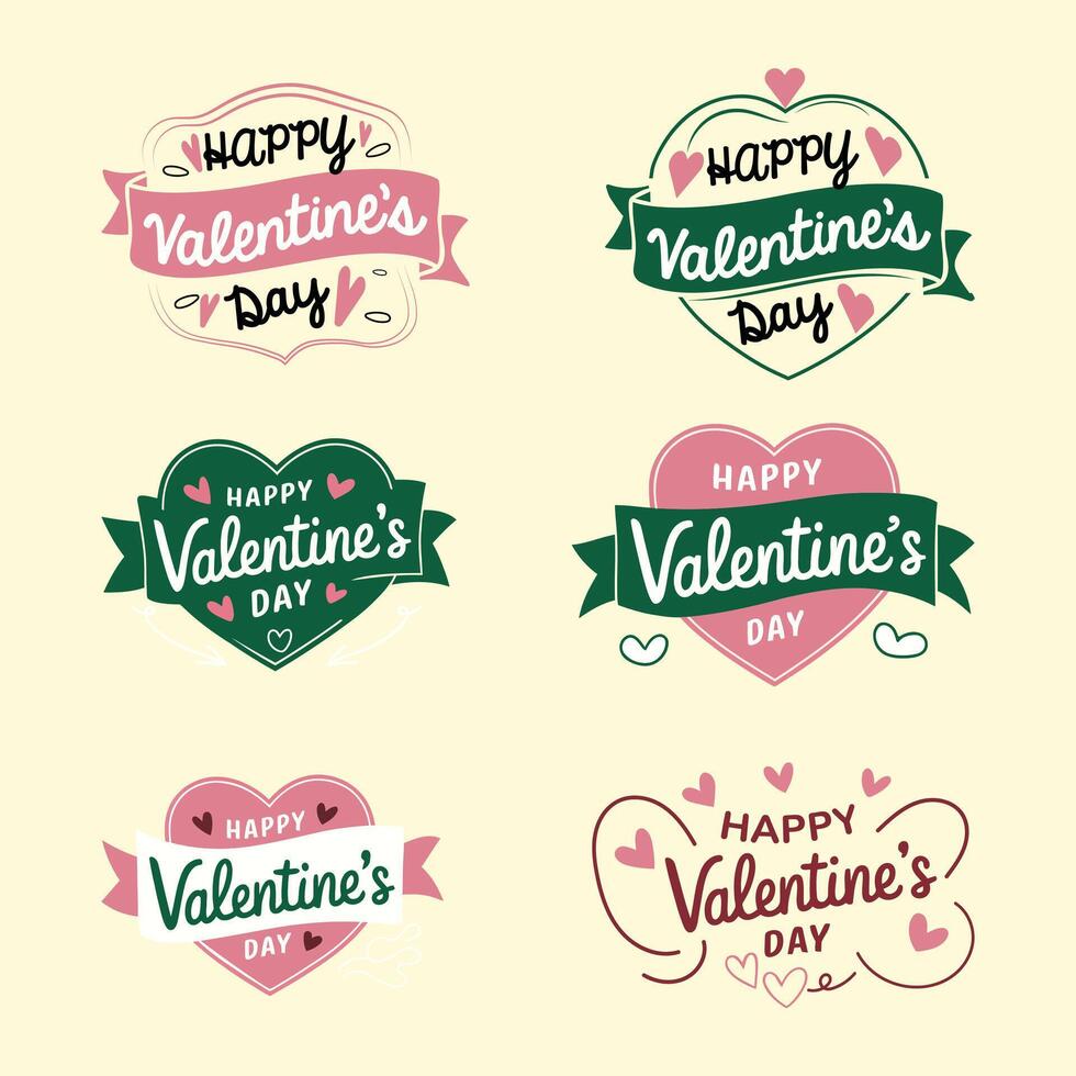 Valentines Day Concept Labels And Badges vector