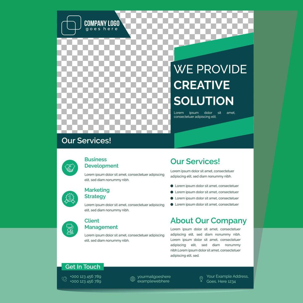Flyer Desing for Company vector