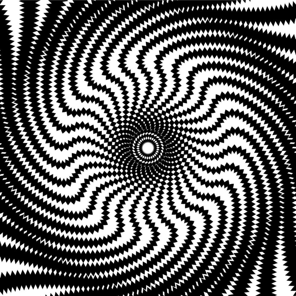 Psychedelic hypnotic spiral, hypno circle pattern vector