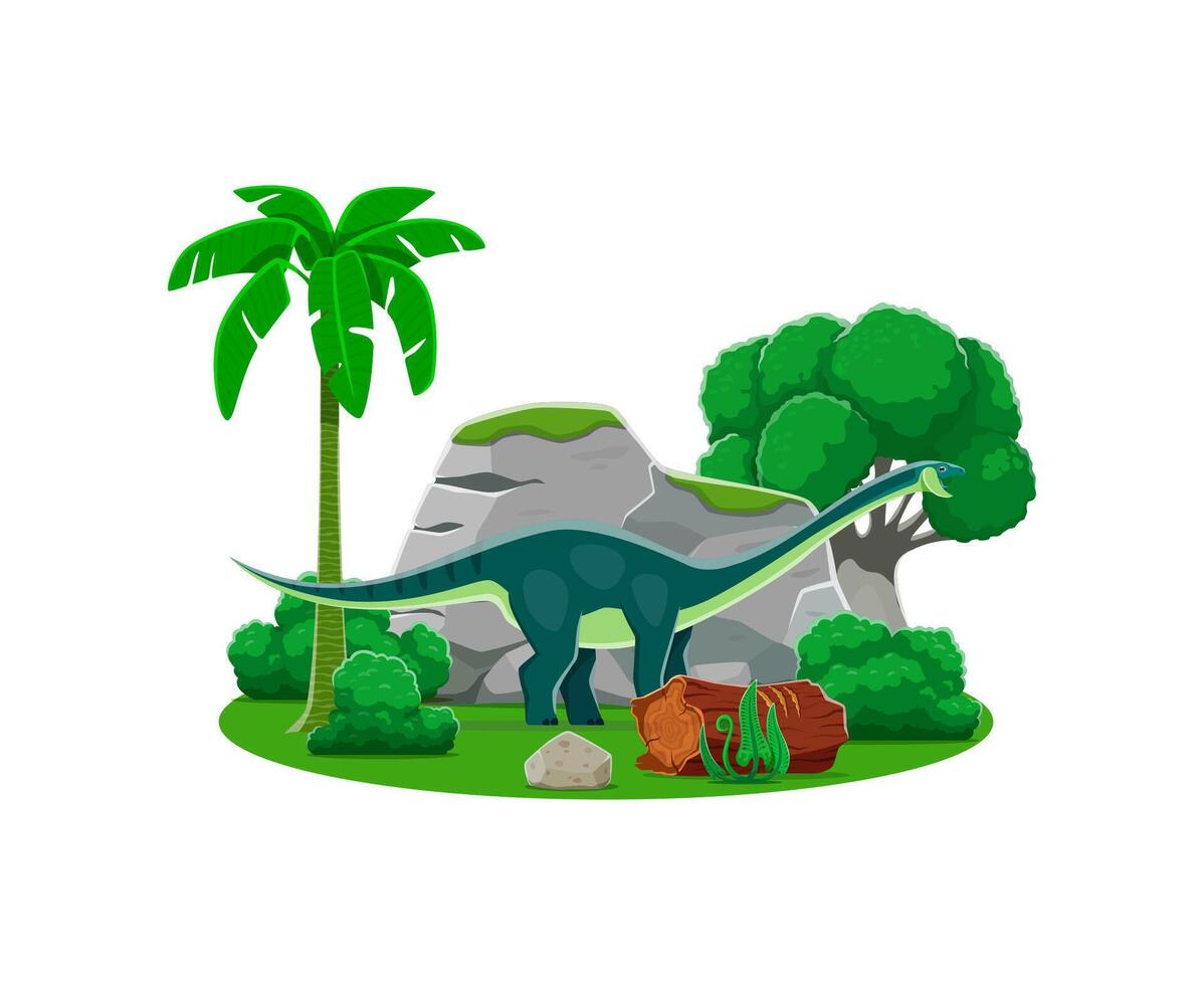 Amygdalodon prehistoric dinosaur cartoon character vector