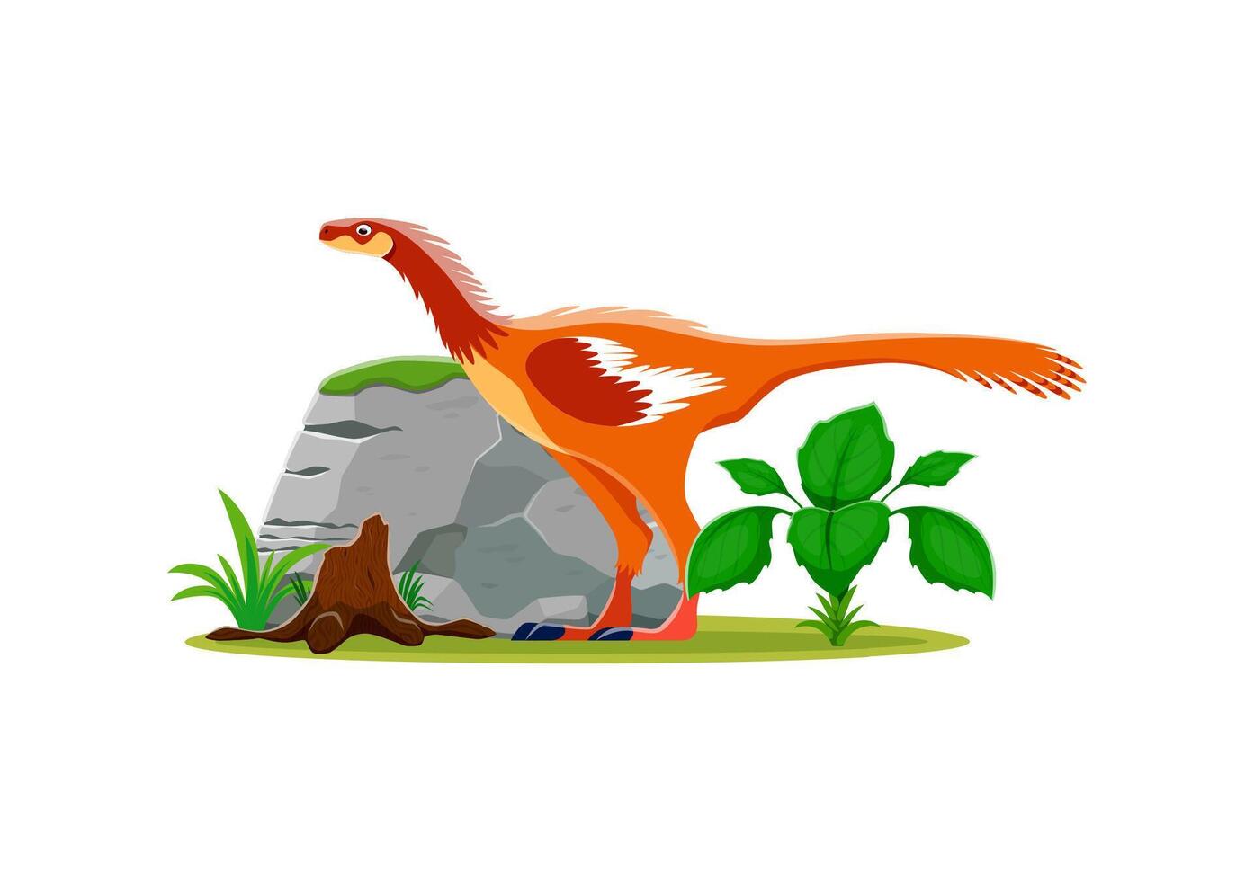 Dinosaur or prehistoric lizard Archaeopteryx bird vector