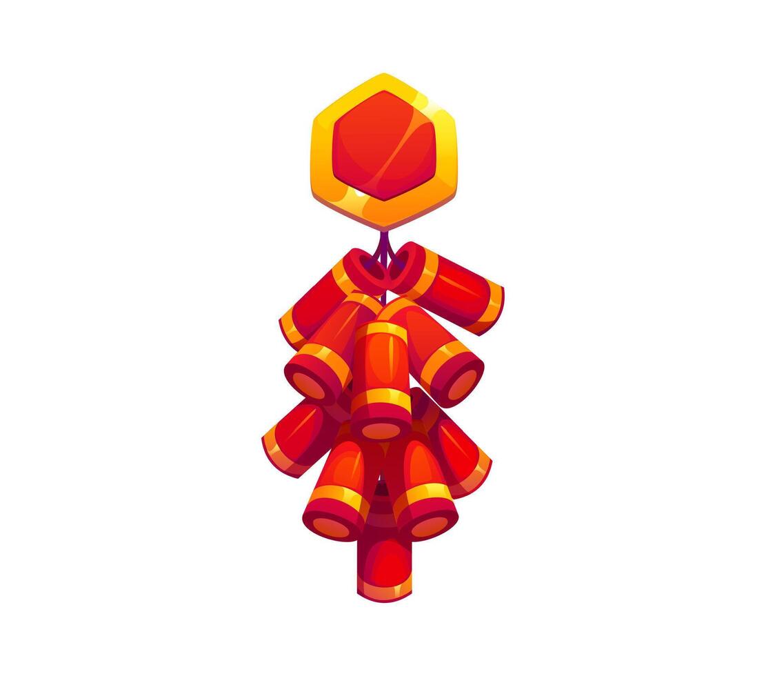 Red Chinese firecrackers, symbolizing celebration vector