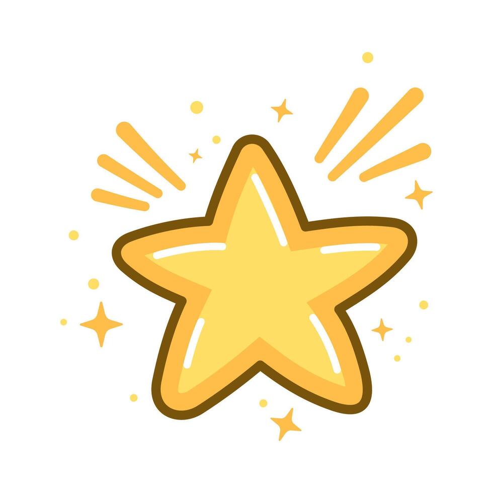 Cute Twinkle Little Star Sparkling Best Top Winner in the Sky vector