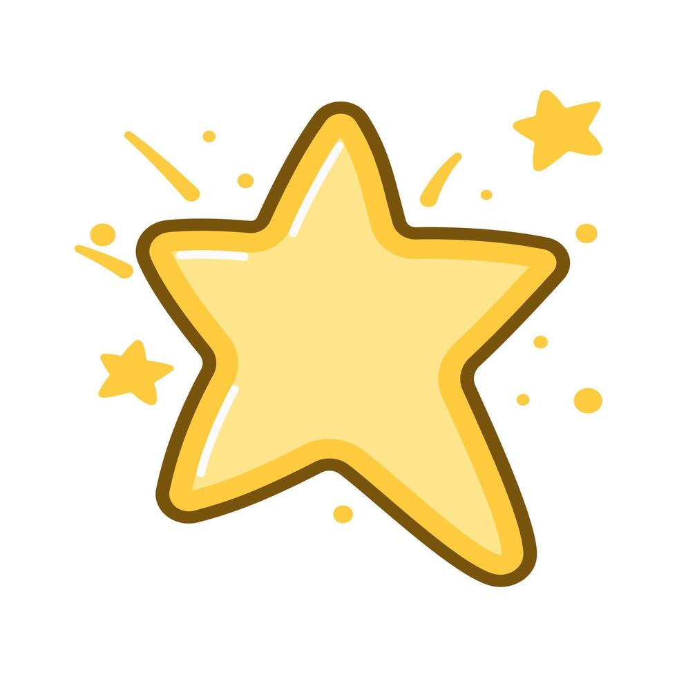 Cute Twinkle Little Star Shining Sparkling Best Top Award in the Sky vector