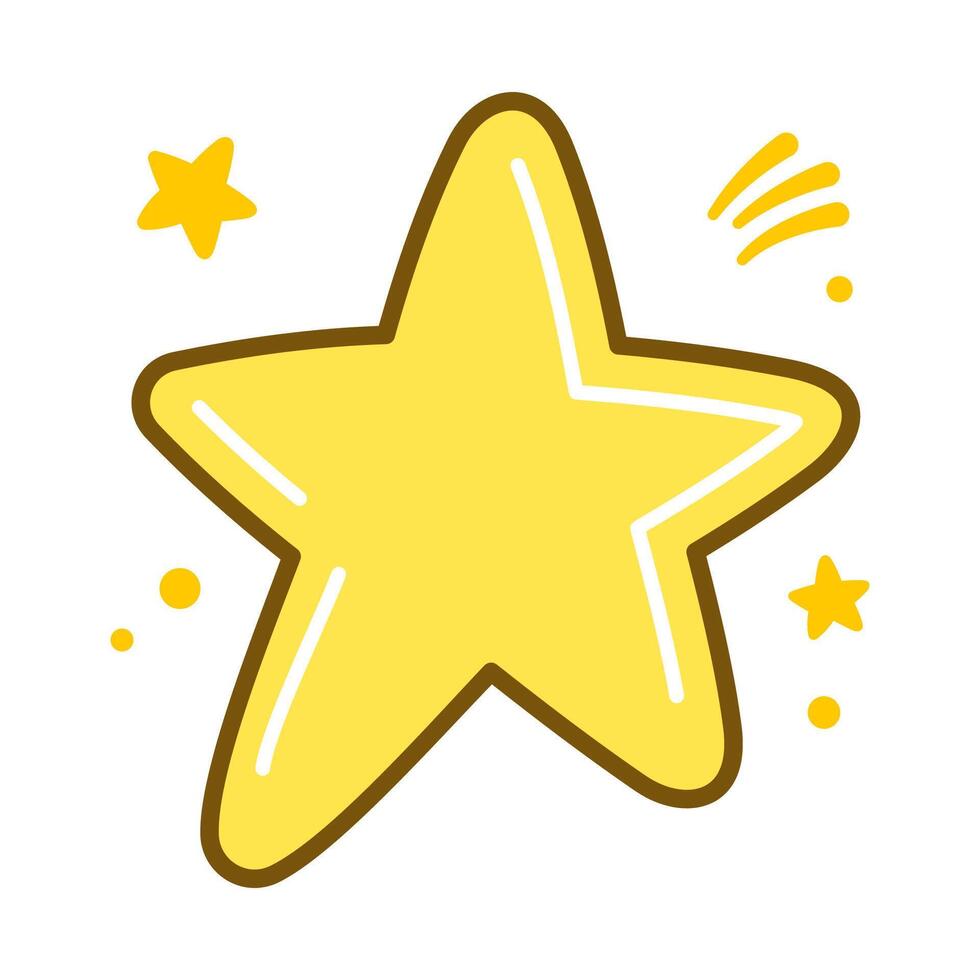 Cute Twinkle Little Star Shining Sparkling Best Top Win in the Sky vector