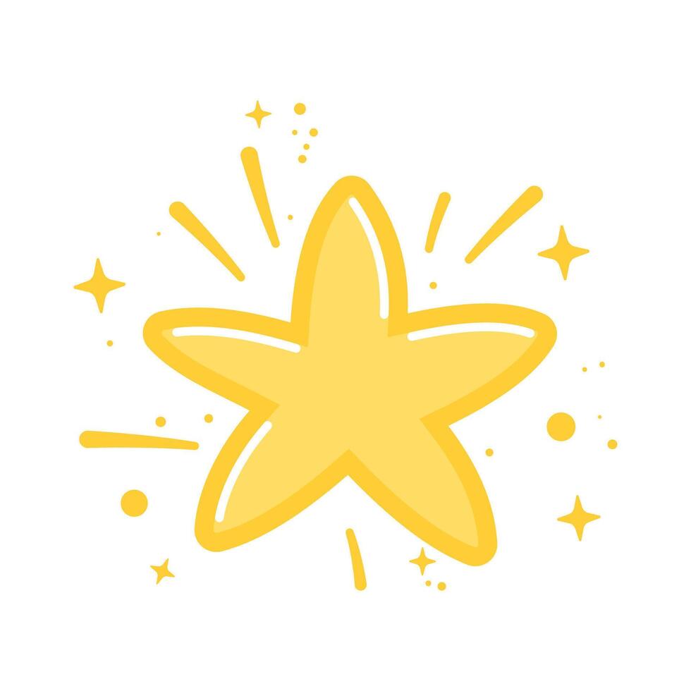Cute Twinkle Little Star Shining Sparkling Best Top Winner in the Sky vector