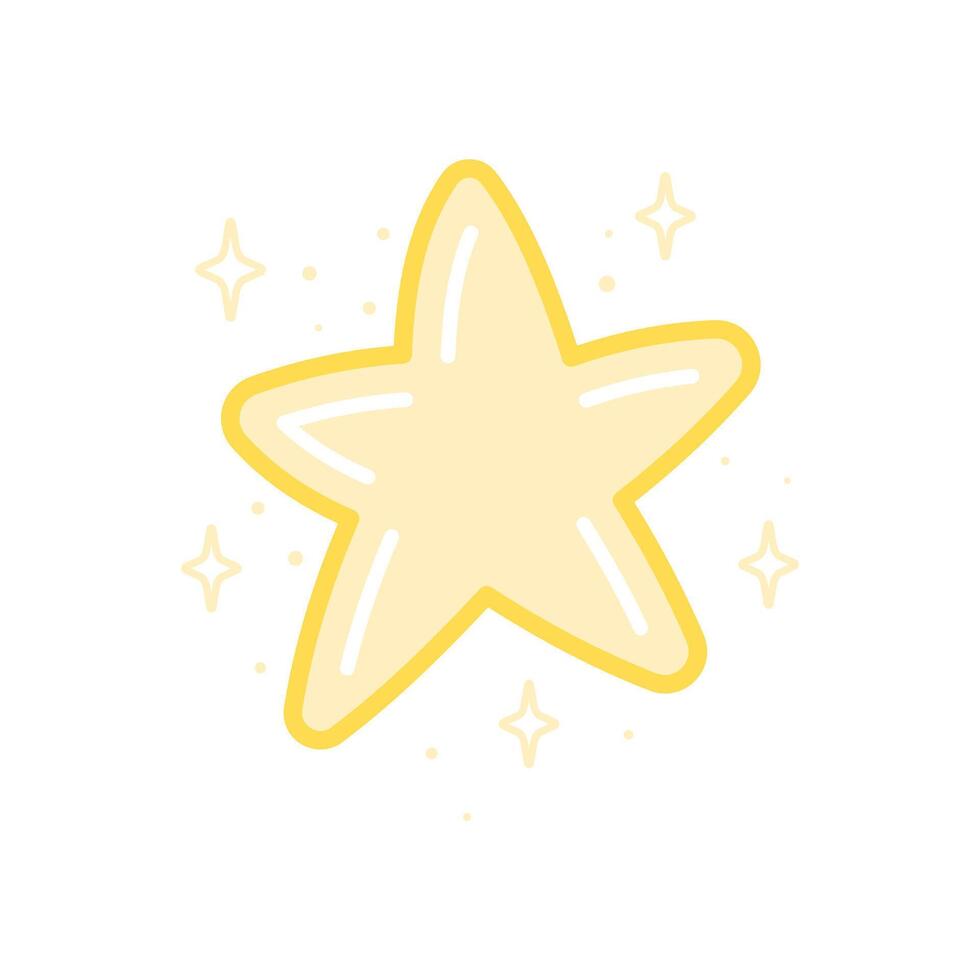 Cute Twinkle Little Star Shining Sparkling Best Top Victory in the Sky vector