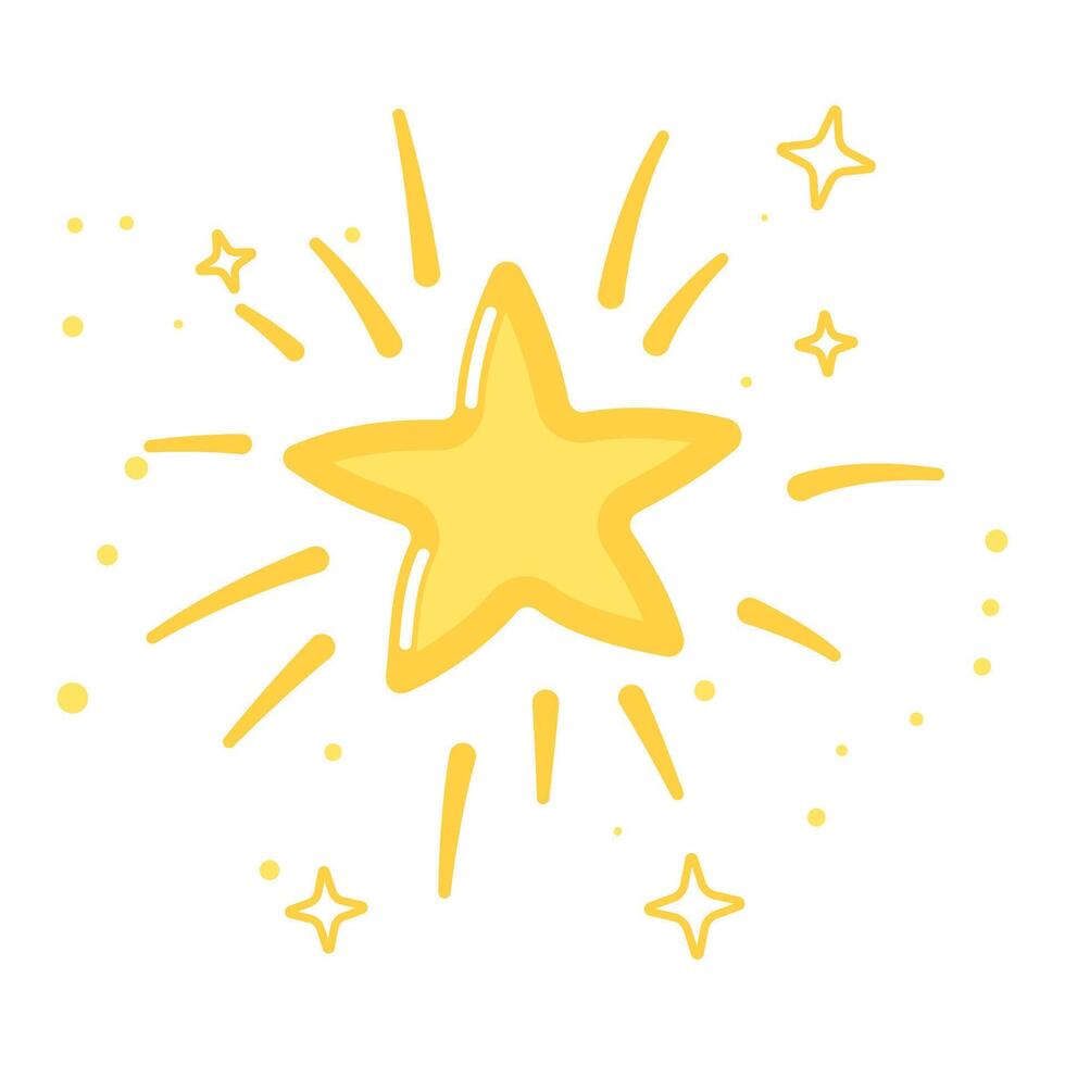 Cute Twinkle Little Star Shining Sparkling Best Top Winner Prize in the Sky vector