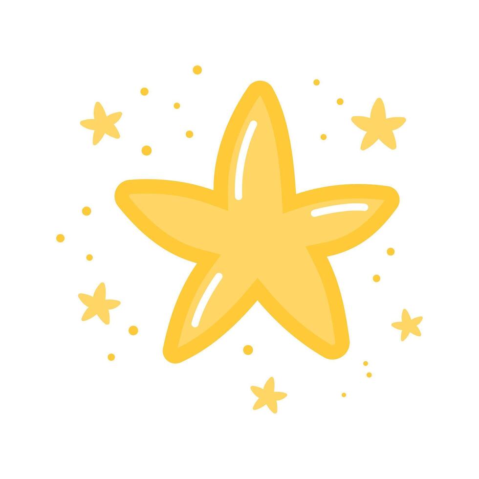 Cute Twinkle Little Star Shining Best Top Winner in the Sky vector