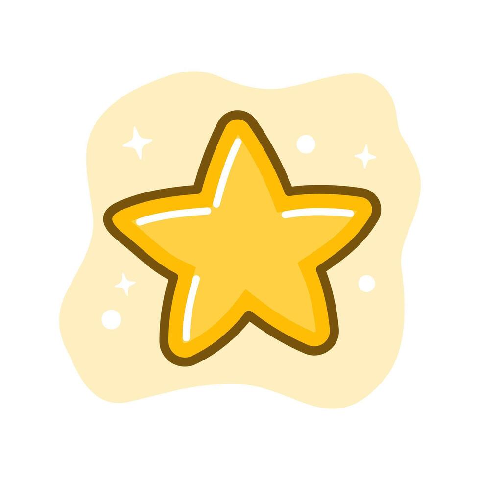 Cute Twinkle Little Star Shining Sparkling Best Top Success in the Sky vector
