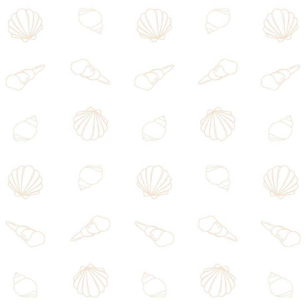cute shell pattern vector