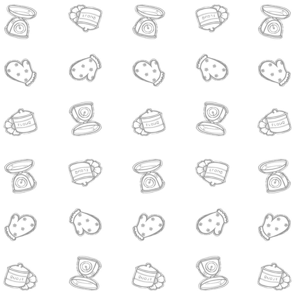 baking equipment pattern vector