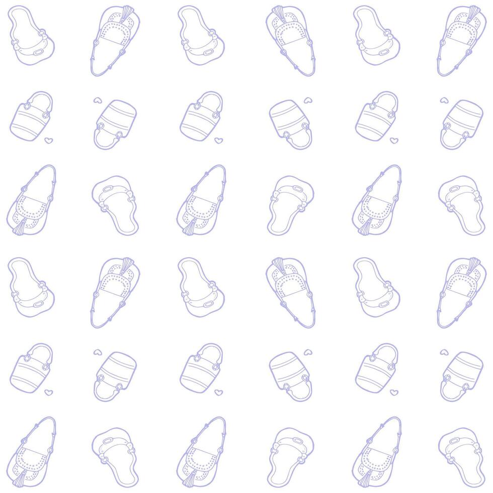 Handbag doodle pattern vector