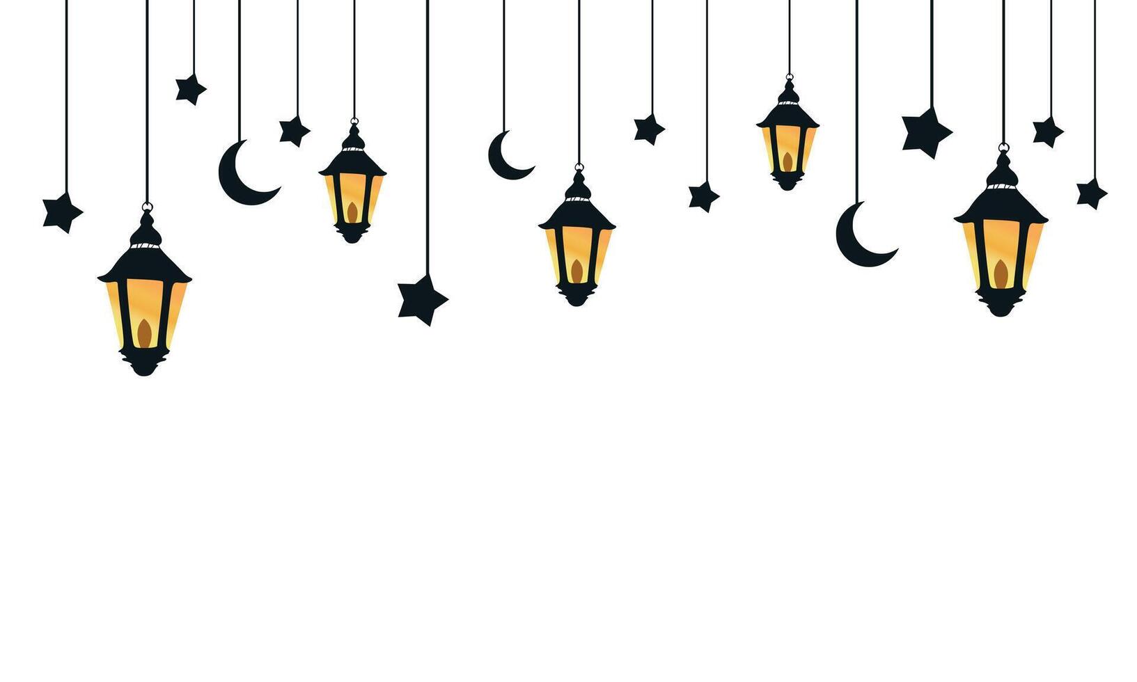 candle lamp ramadan vector