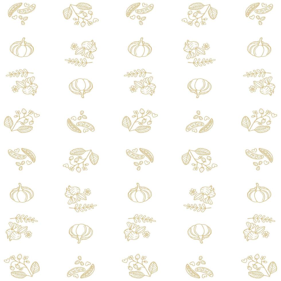 gardener doodle pattern vector