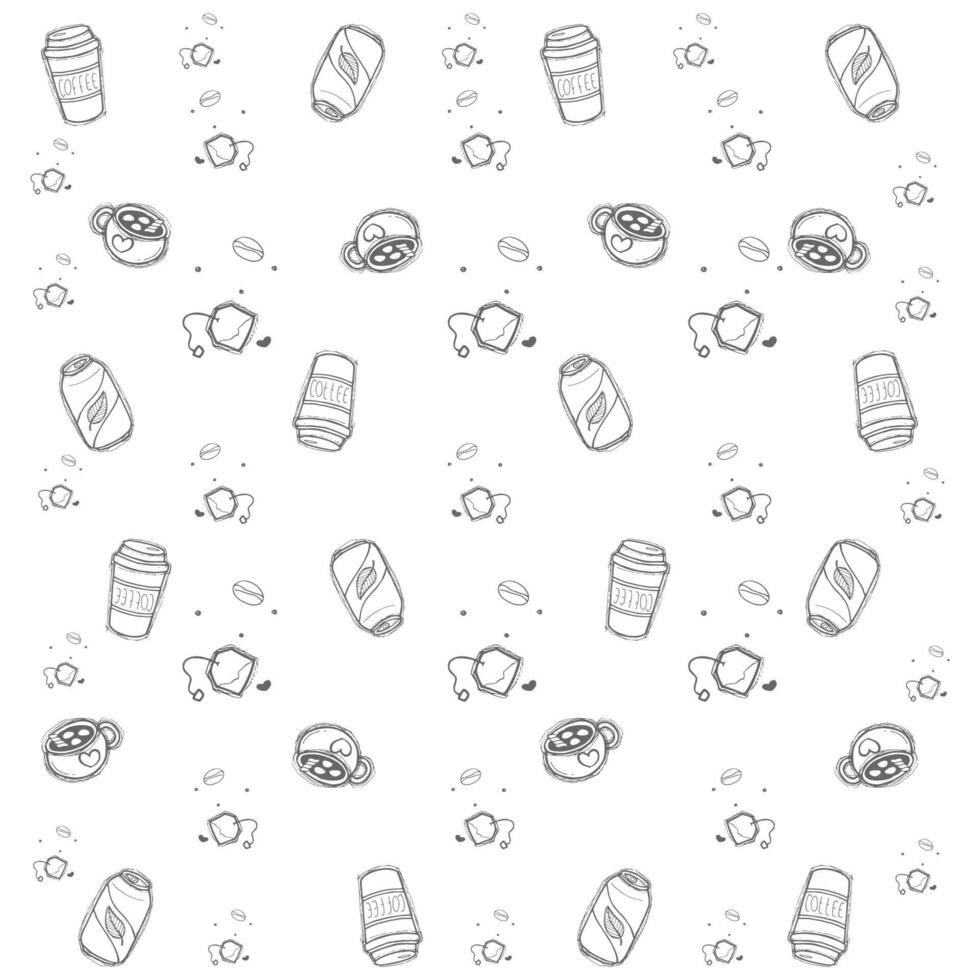 random drink pattern vector