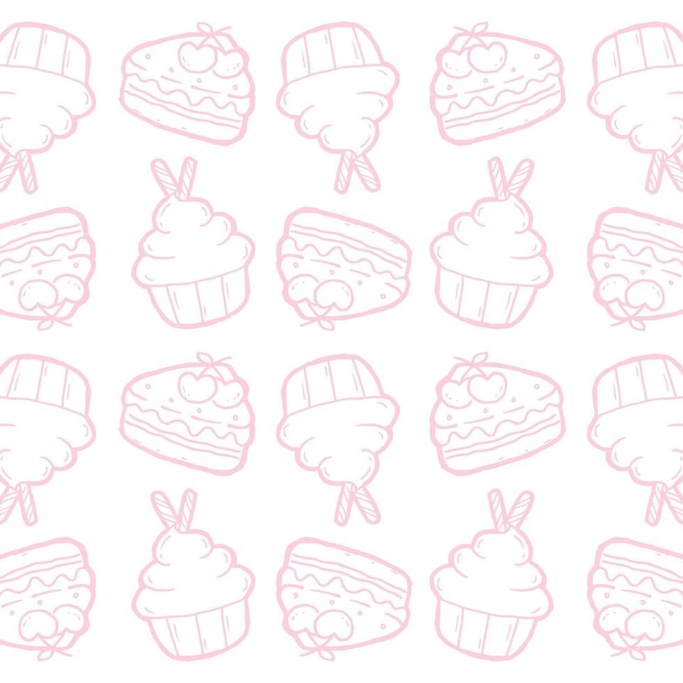 cake pattern background vector