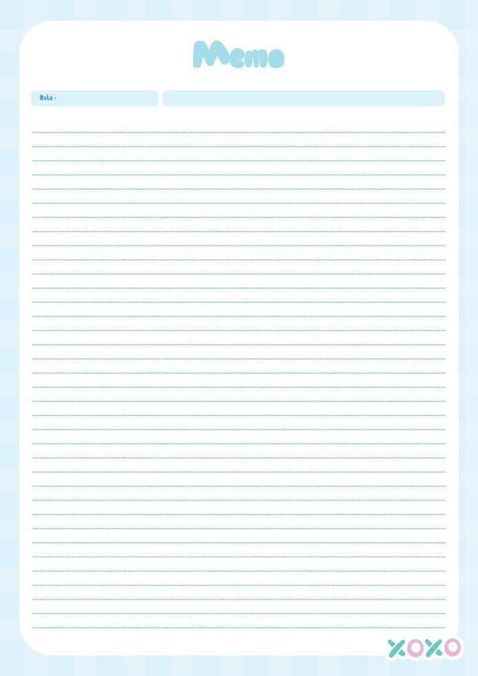 Cute Blank Memo Template vector