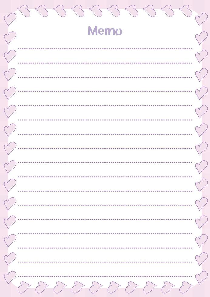 Cute Blank Memo Template vector