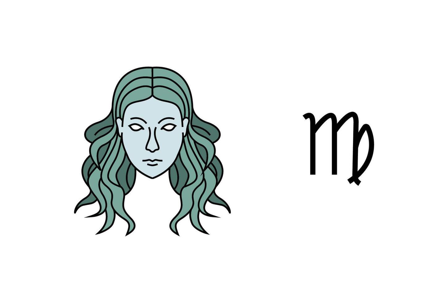 virgo zodiac sign vector