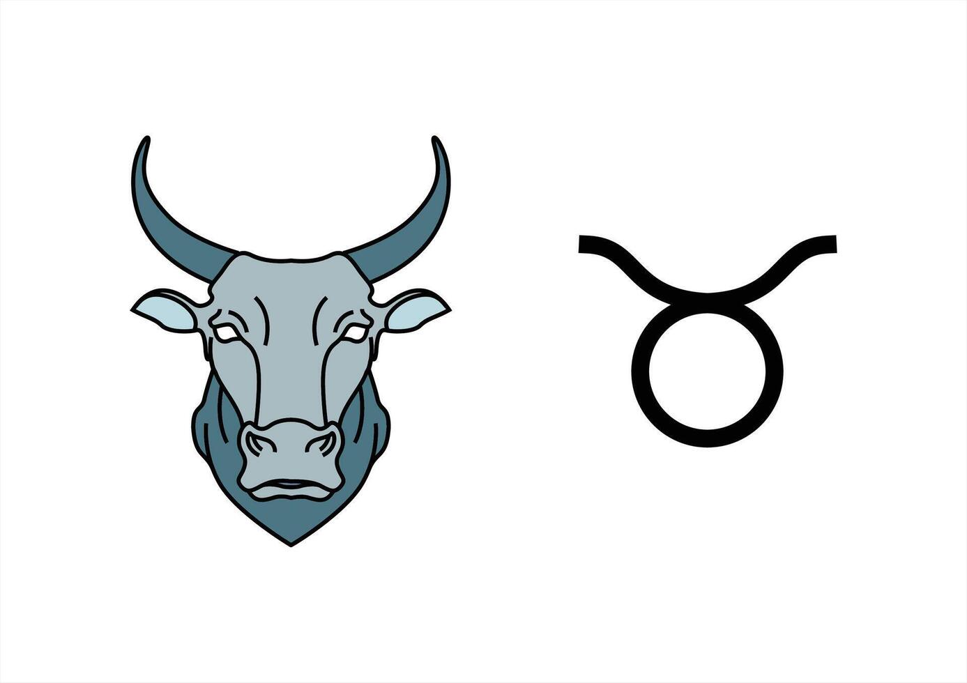 taurus zodiac icon vector