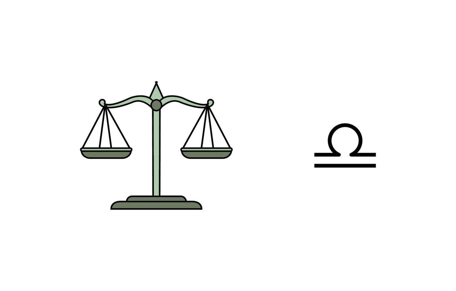libra zodiac icon vector