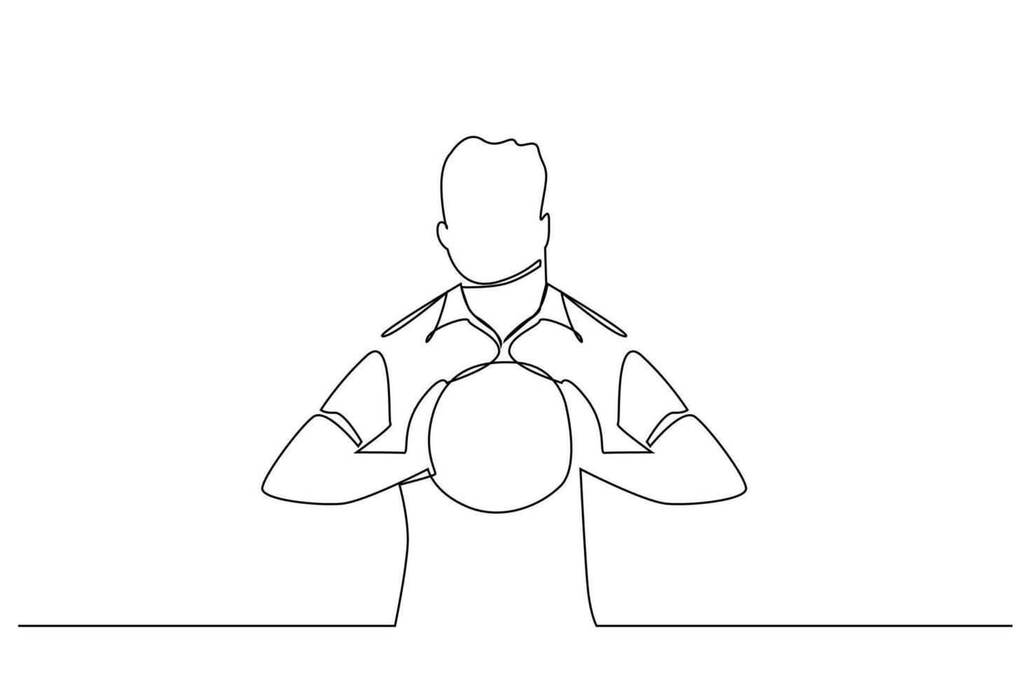 athlete man basketball coach manager hold start for life one line art design vector