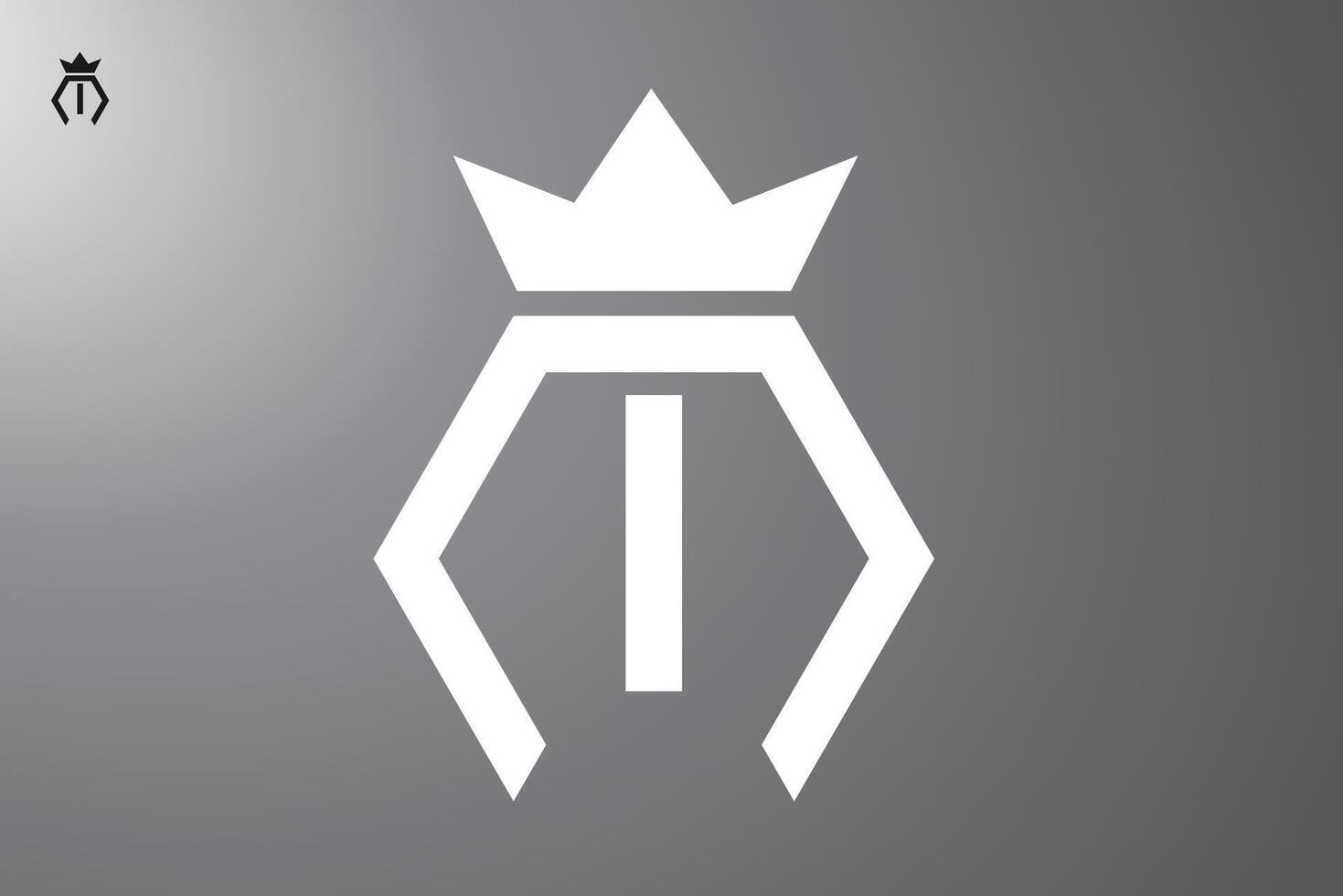 modern simple royal m letter crown logo style design vector