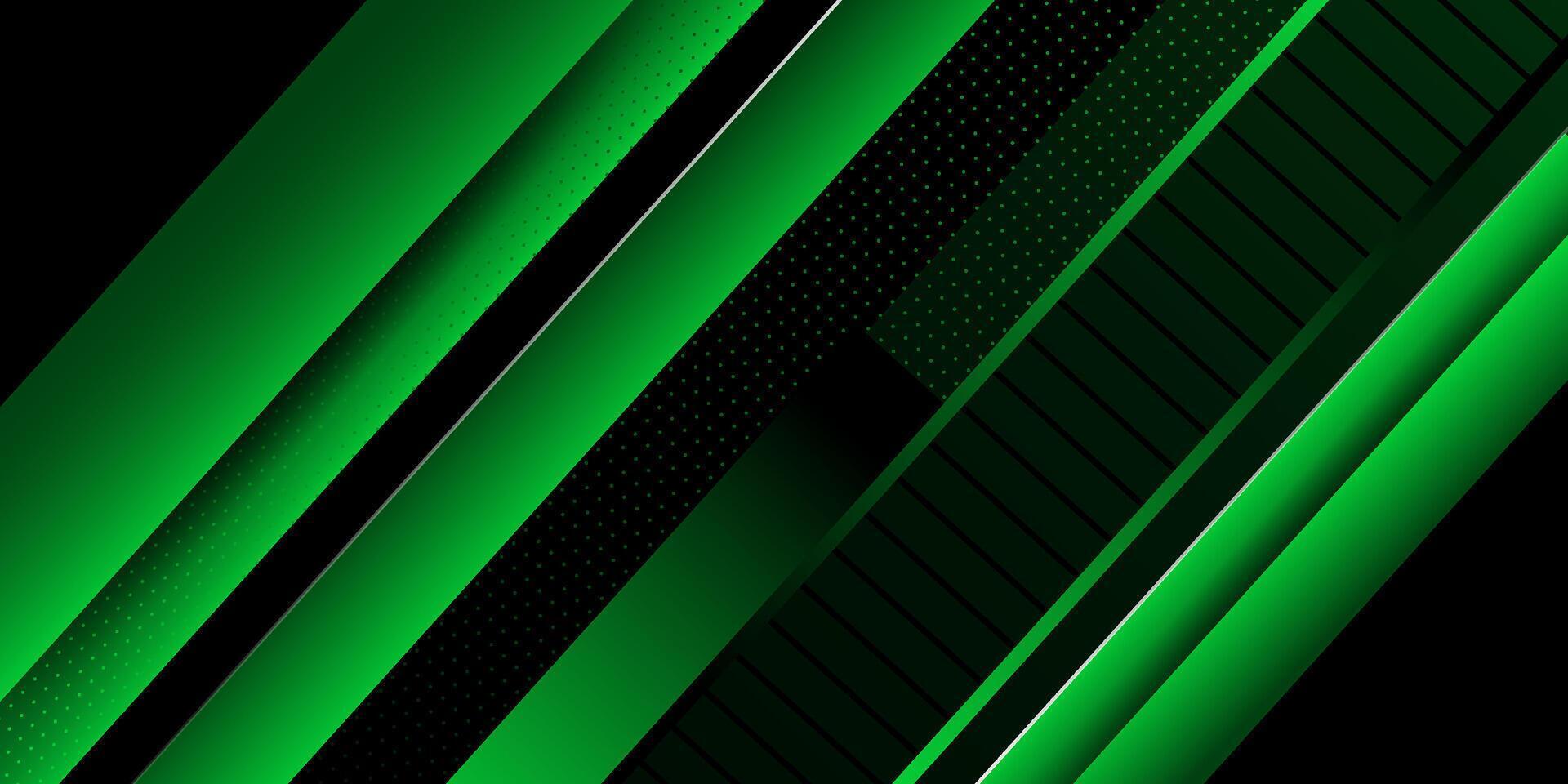 Abstract bright green geometric background template with curved rectangle pattern. Green background with trendy design. Eps10 vector
