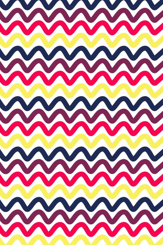 a colorful wavy pattern with red, yellow and blue stripes vector
