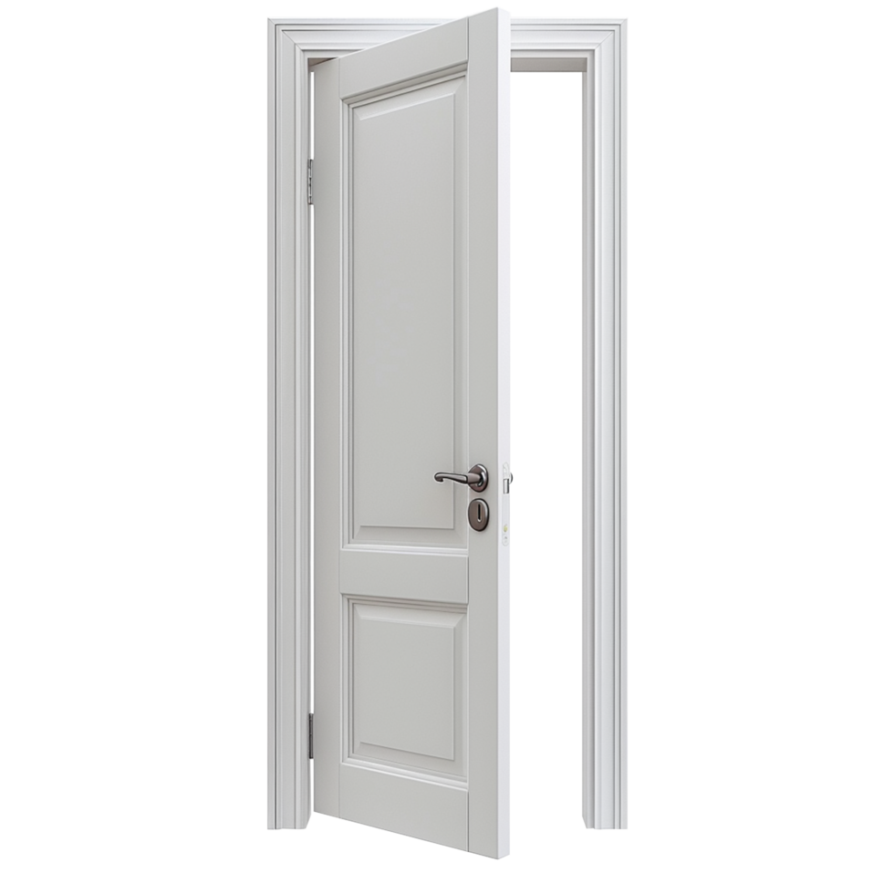 open white door on a isolated background png