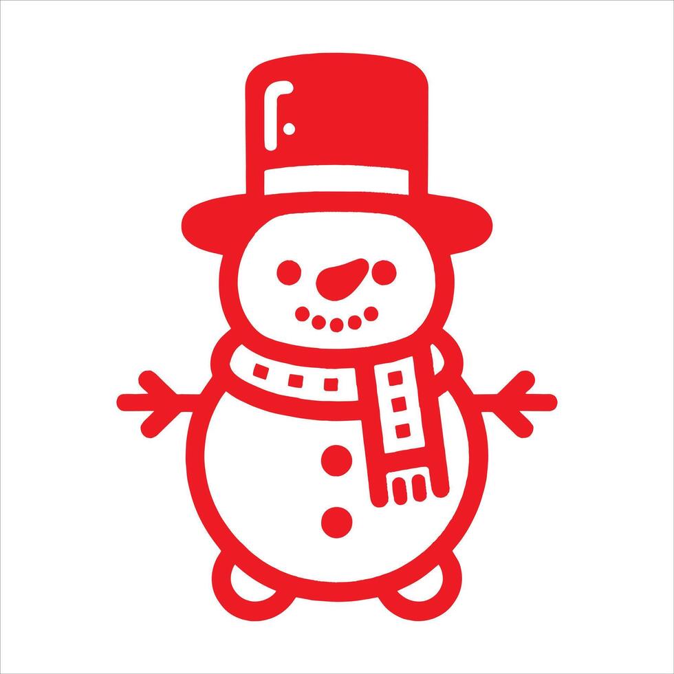 Icy Delight Frosty Flakes Christmas Snowman Logo with Tie and Hat vector