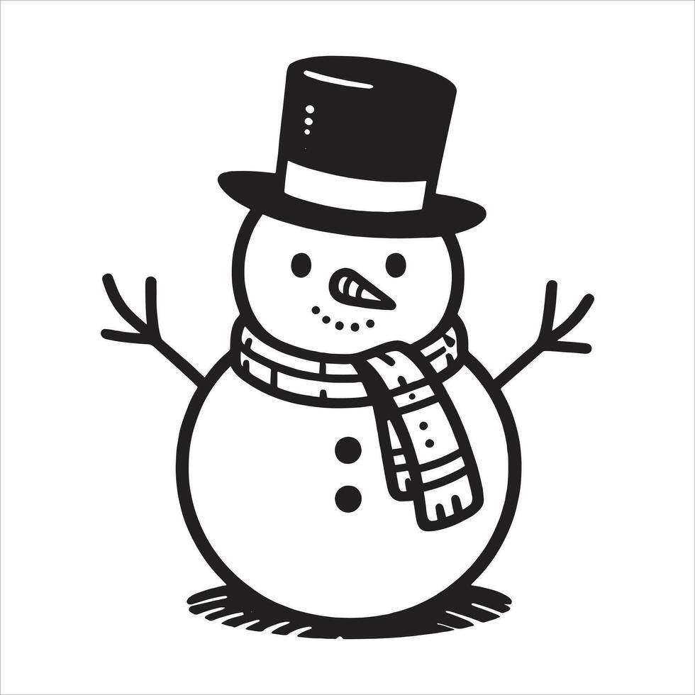 Frosty Flakes of Joy and Cute Snowman in Christmas Tie with Snowflake Logo Design vector