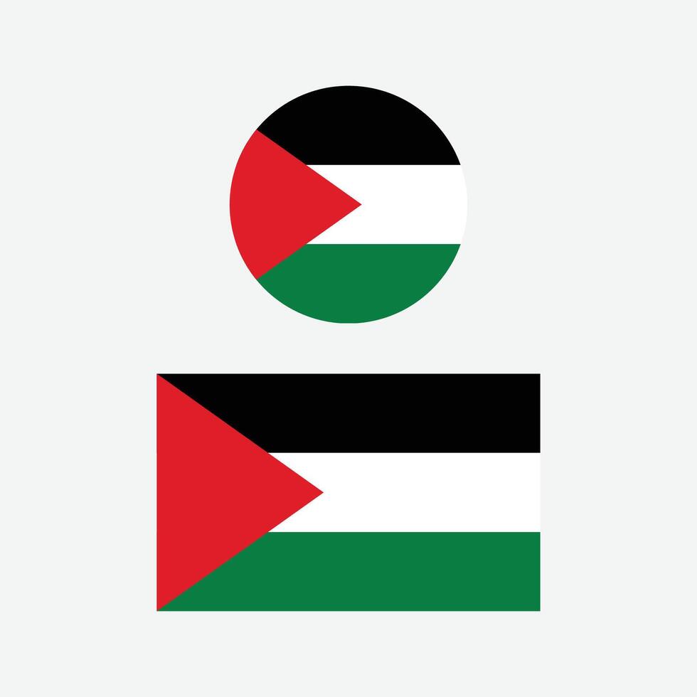Flag of Palestine isolated illustration. vector