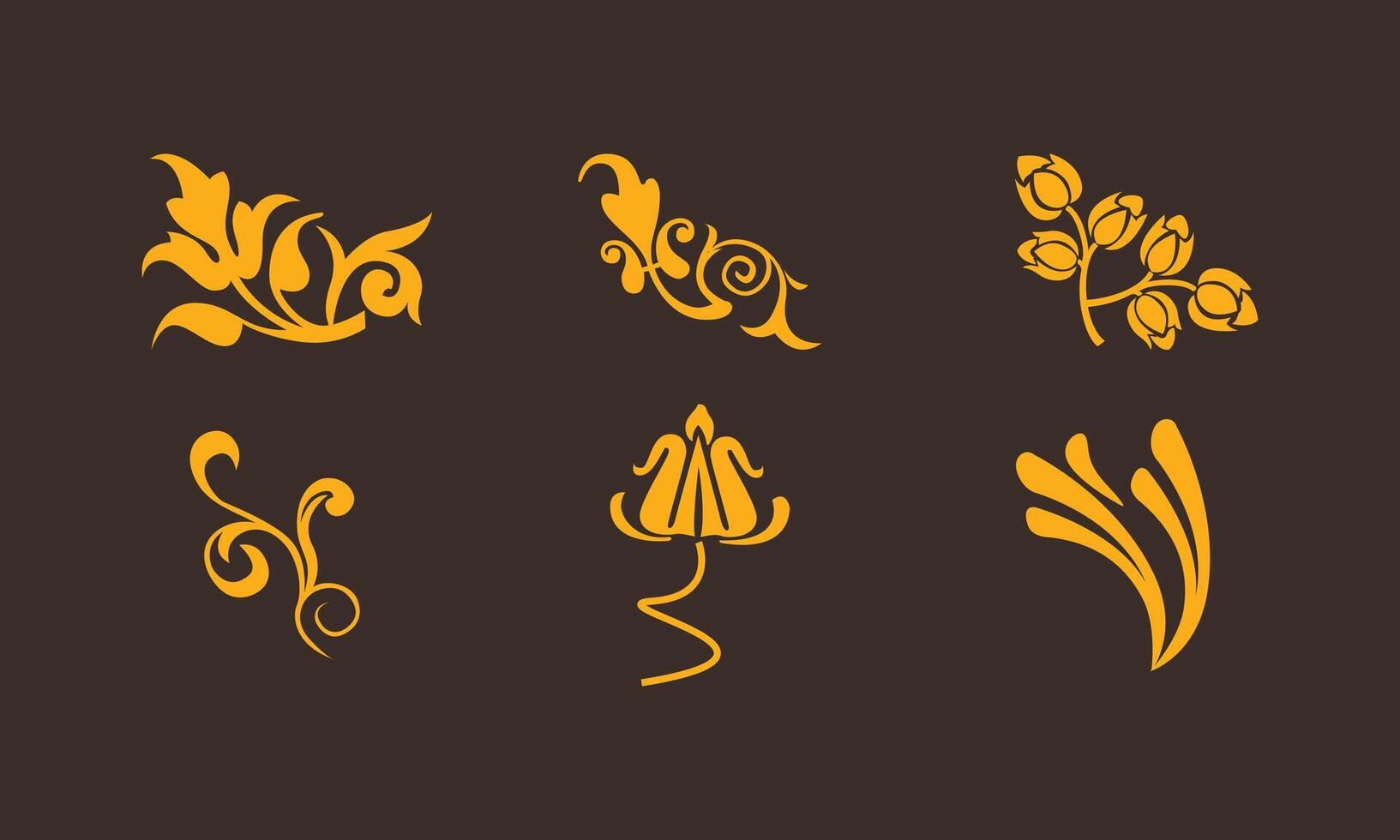 decorative design Ornament and Design with Spirals and Rolling Circle wings leaf vector
